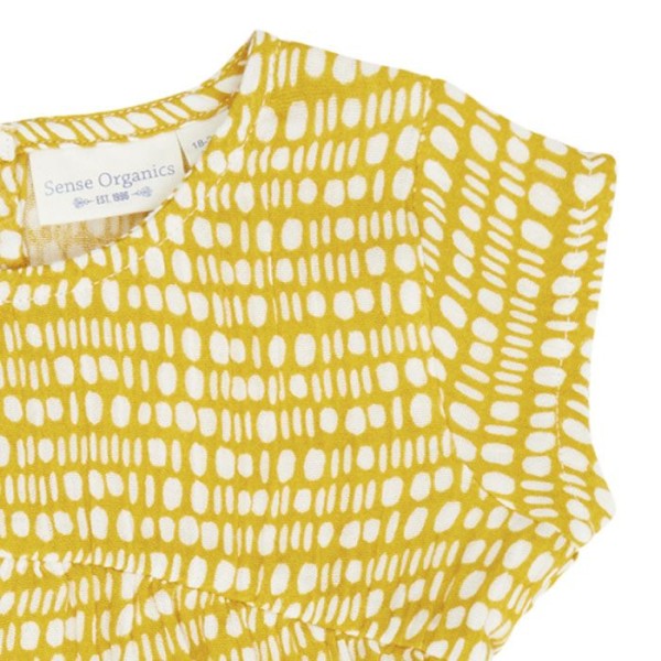 Baby Musselin Tunika Nyssa - lavendel und gelb