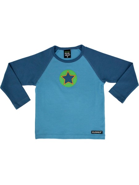 T-Shirt - langarm - Dark ocean/ocean mit Stern