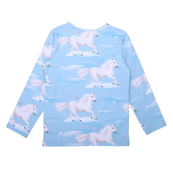 Shirt - langarm - White Horses