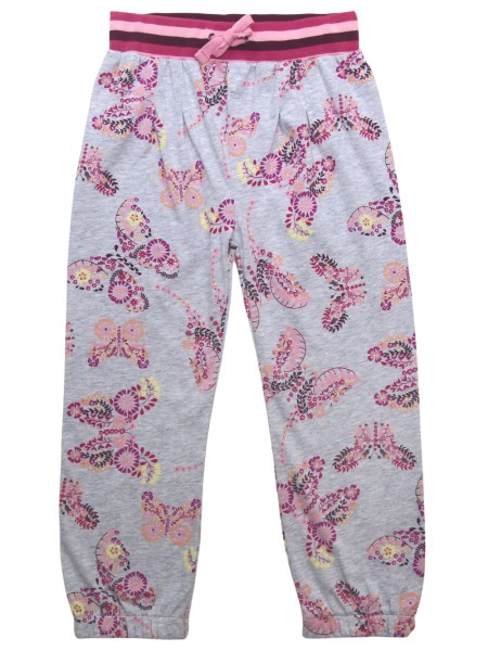 Hose Schmetterlingsdruck - Jersey - silvermelange