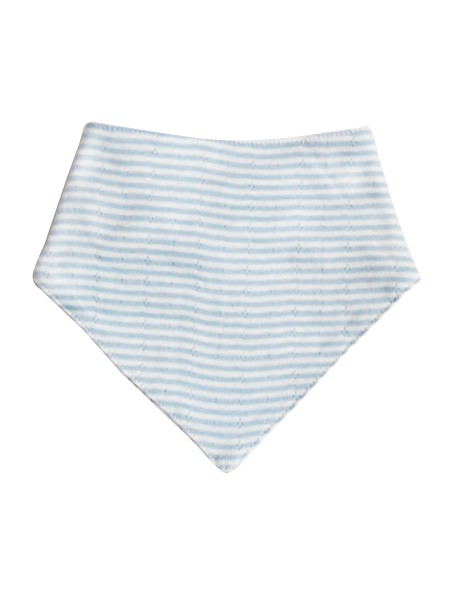 Dreieckstuch Lätzchen - Blumenwiese - hellblau geringelt