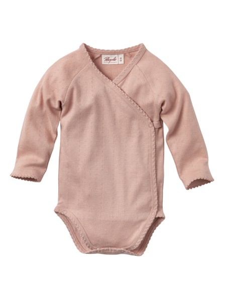 Wickelbody - langarm - rosenholz