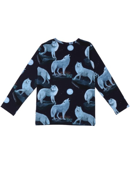 Shirt - langarm - Wölfe - Singing Wolfs