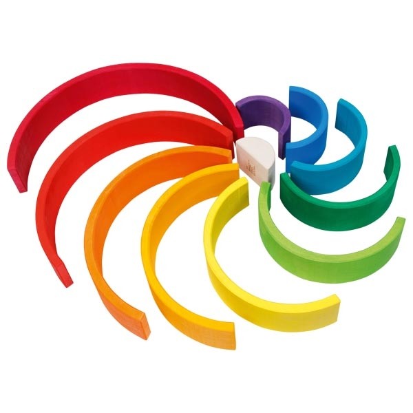 Bausteine Regenbogen - 11 Bögen - Ahornholz