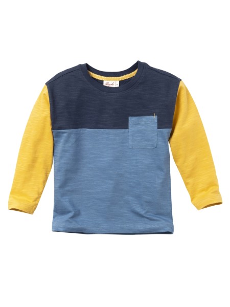 Shirt - langarm - mit aufgesetzter Tasche