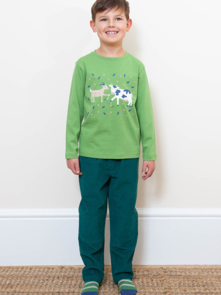 Cord Schlupfhose - dunkelgrün