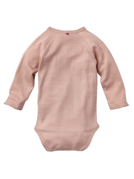 Wickelbody - langarm - rosenholz