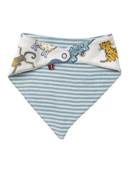 Dreieckstuch Lätzchen - Savanne - türkis geringelt