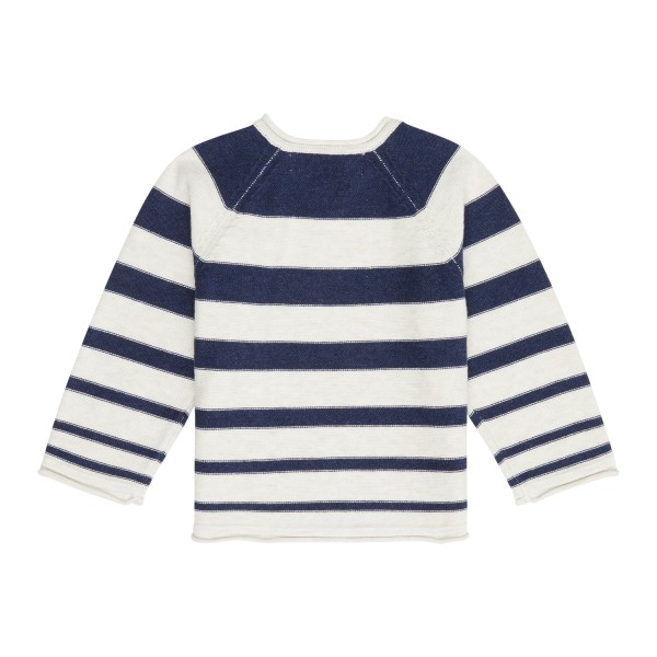 Baby Strickjacke Picasso - navy gestreift