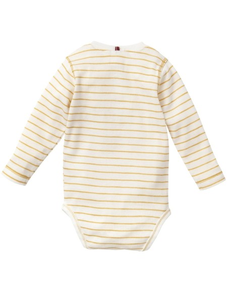 Body - langarm - honiggelb geringelt