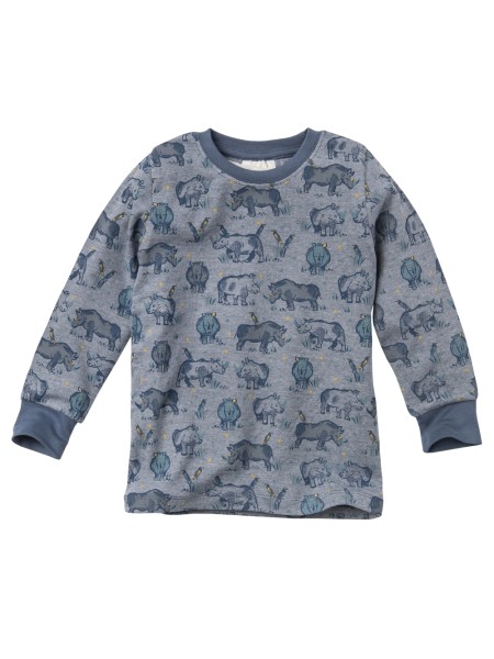 Pyjama - blau - mit Nashorn Alloverprint