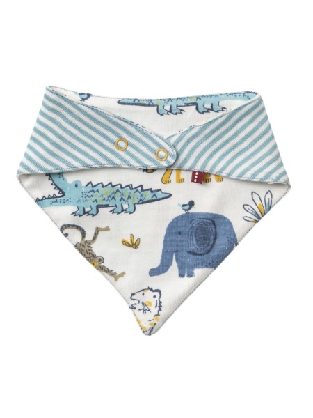 Dreieckstuch Lätzchen - Savanne - türkis geringelt