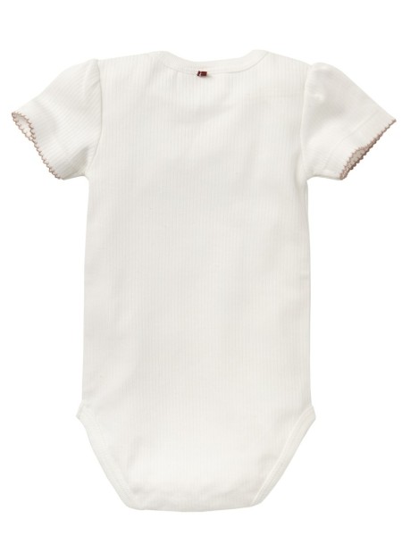 Body - kurzarm - weiß - Blümchen