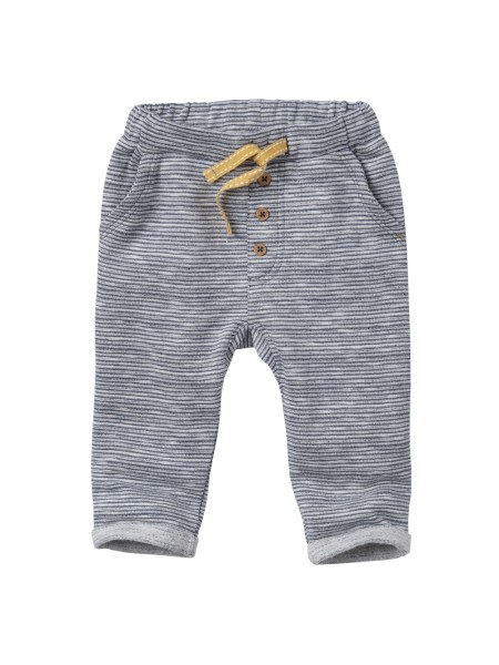 Baby Hose - jeansblau - geringelt