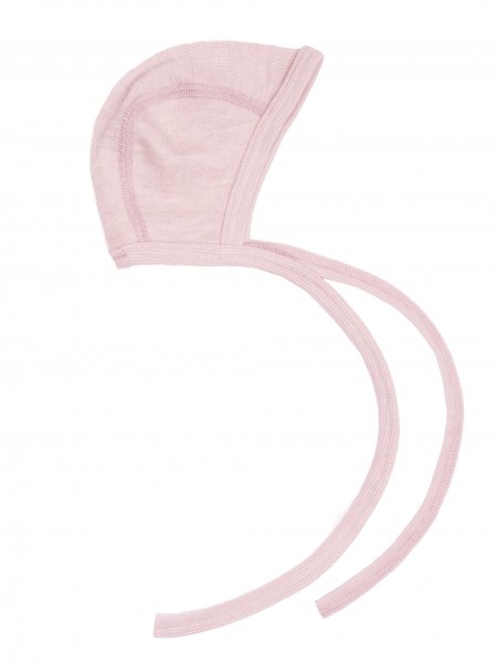 Baby Häubchen - Wolle/Seide - rosé melange