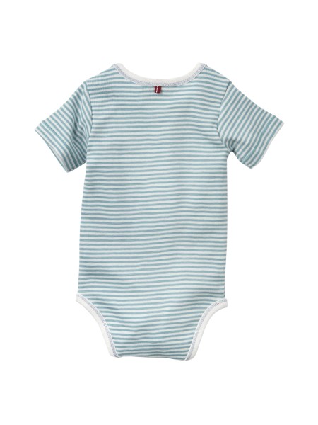 Body - kurzarm - türkis geringelt - Krokodil