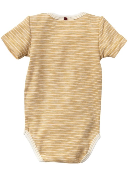Body - kurzarm - honiggelb geringelt