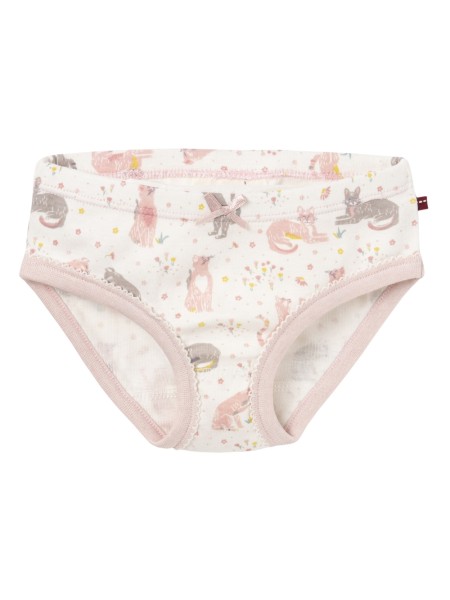 Mädchen Unterhosen - 2er Pack - Katzen und rosa geringelt