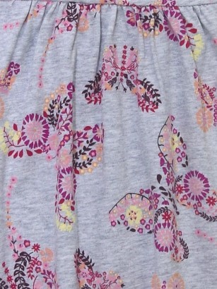 Kleid Schmetterlingsdruck - Jersey - silvermelange