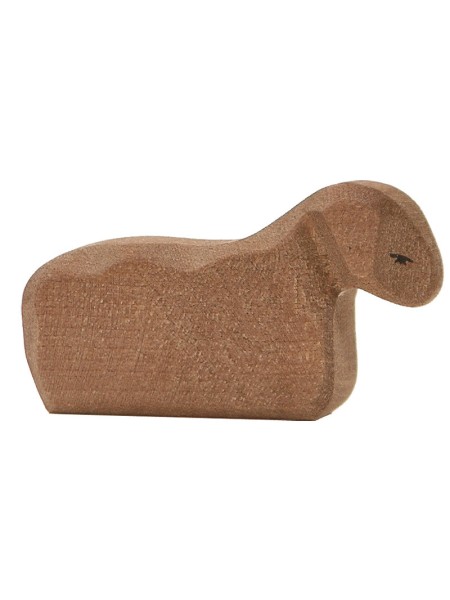 Lamm - liegend - braun