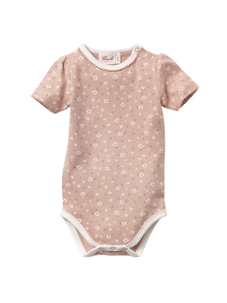 Body - kurzarm - rosenholz - mit Gänseblümchen