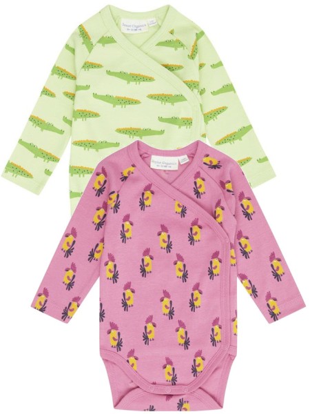 Wickelbody Ygon - langarm - Fairtrade Baumwolle