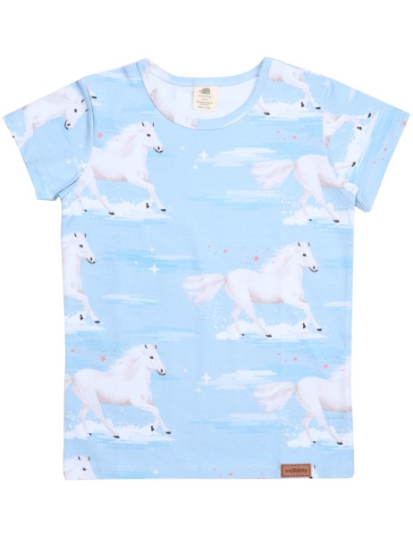 Shirt - kurzarm - White Horses - Alloverprint