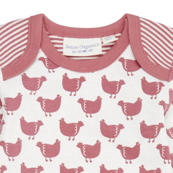 Body - langarm - Hühner Alloverprint - Yvon