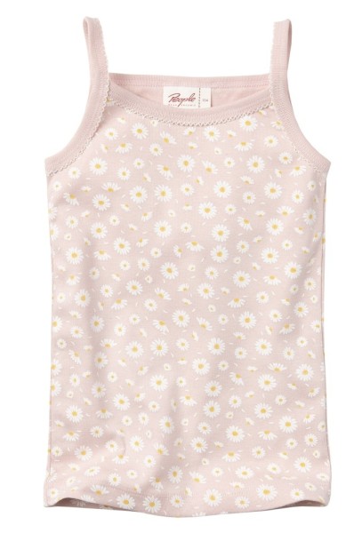 Trägerunterhemd - rosa - mit Gänseblümchen