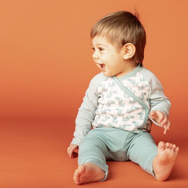 Wickelbody Ygon - langarm - mit Tukan Print