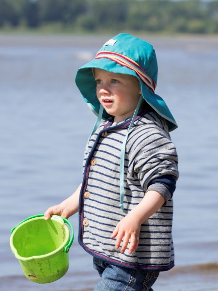 Sonnenhut Feuerwehr Strick - green slate - UV80 Rundumschutz