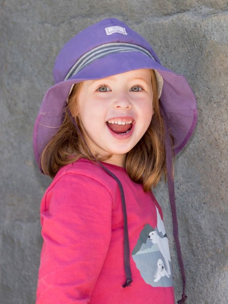 Sonnenhut Feuerwehr Strick - mystical lila - UV80 Rundumschutz