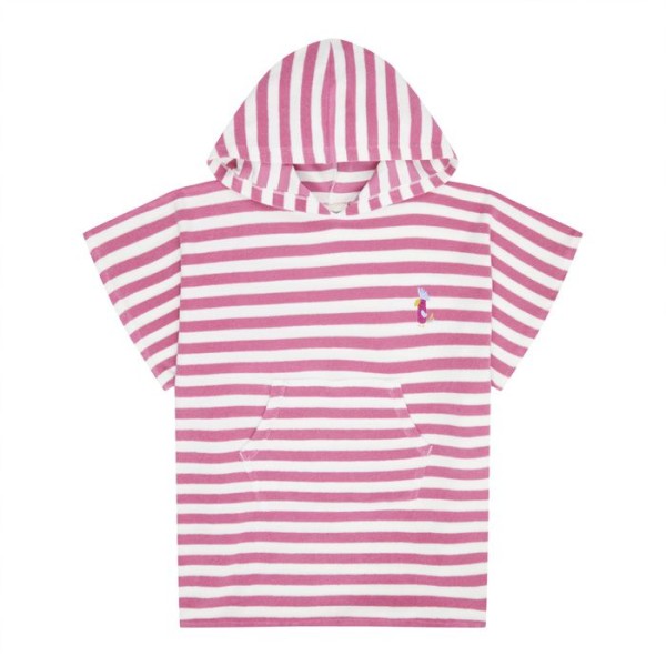 Strandponcho Alvi - Frottee - pink oder limette gestreift