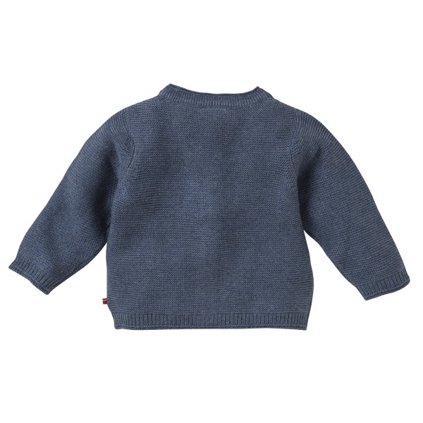 Baby Strickjacke - langarm - dunkelblau mélange