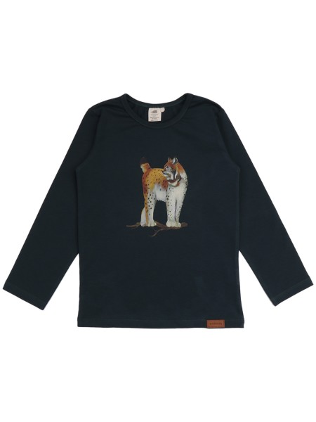 Shirt - langarm - Luchs Großmotiv - Royal Lynxes
