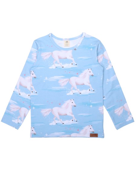 Shirt - langarm - White Horses