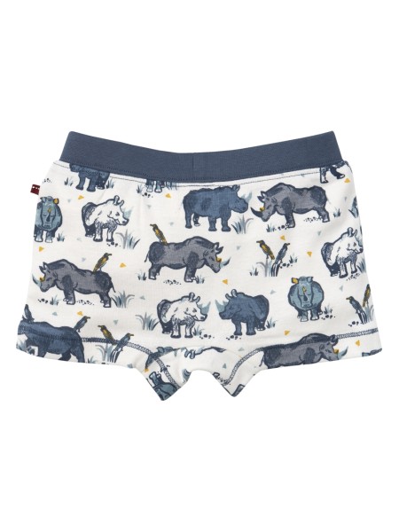 Boxer Shorts - 2er Pack - Nashorn und dunkelblau geringelt