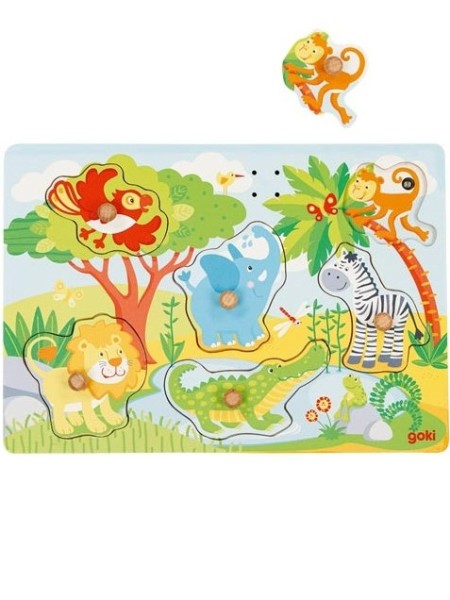 Soundpuzzle afrikanische Tiere - mit Tierstimmen