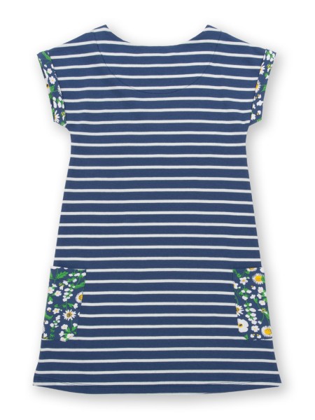 Durdle Door Kleid - kurzarm - navyblau gestreift
