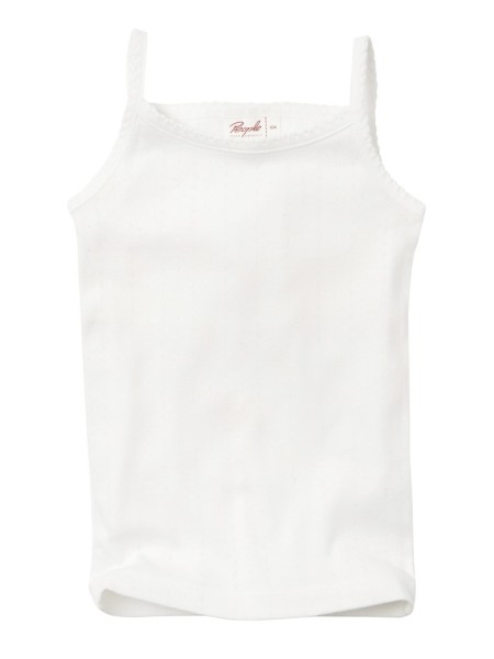 Trägertop - weiß - mit Ajour Musterung