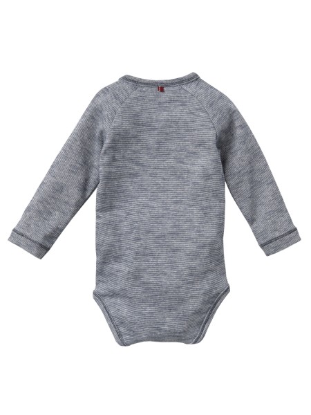 Wickelbody - langarm - dunkelblau mélange