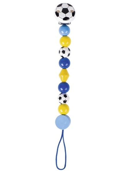 Schnullerkette Fußball blau