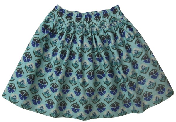 Wenderock mit blauen Beeren und Vögeln - ozean/himmelblau