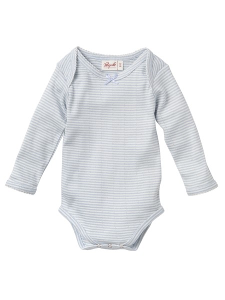 Body - langarm - hellblau geringelt