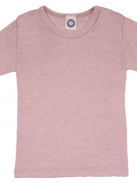 Hemd - langarm - Wolle/Seide - rosé melange