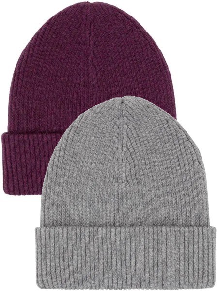 Kindermütze - aubergine oder grau - Moko