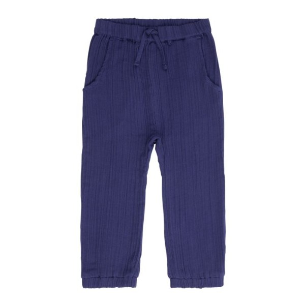 Babyhose Loki - Musselin - navy und curry