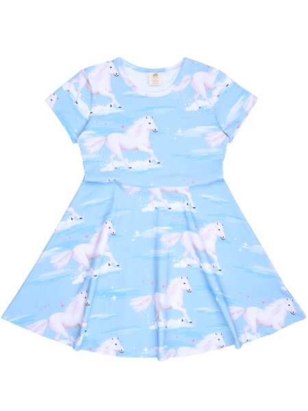 Kleid - kurzarm - White Horses