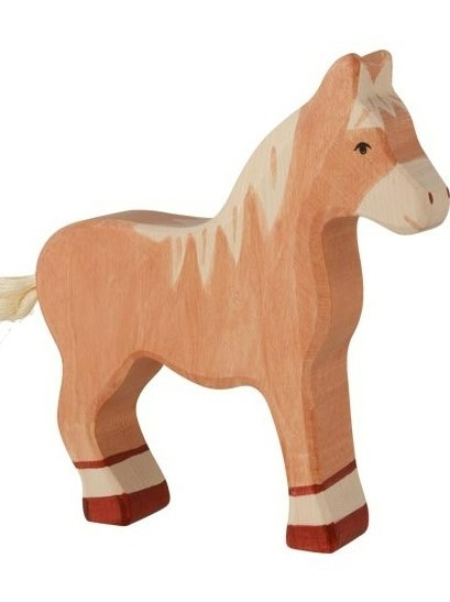 Pferd - stehend - hellbraun