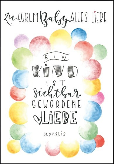 Doppelkarte zur Geburt - Novalis - 125x185mm